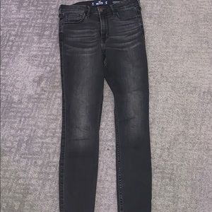 hollister washed black 1r high rise